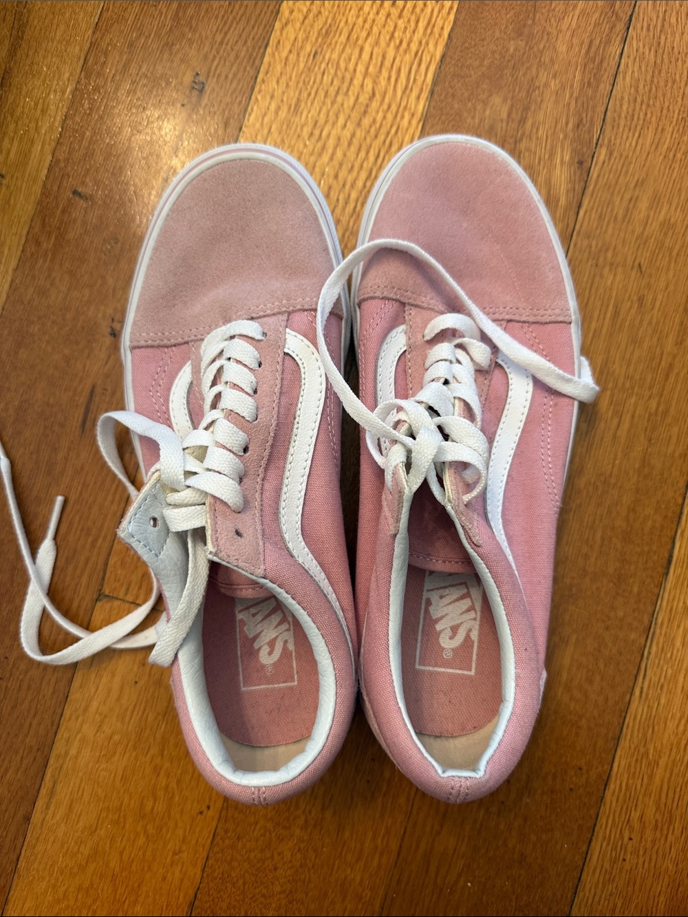 Vans Pink Suede & Canvas Low-Top Sneakers size 8.5 women’s